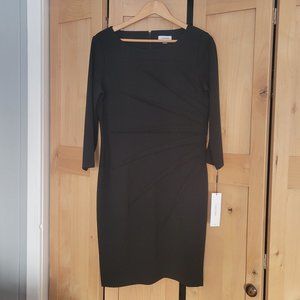 NEW Calvin Klein Black 'Starburst' Cocktail Dress, Sheath style, Size 14